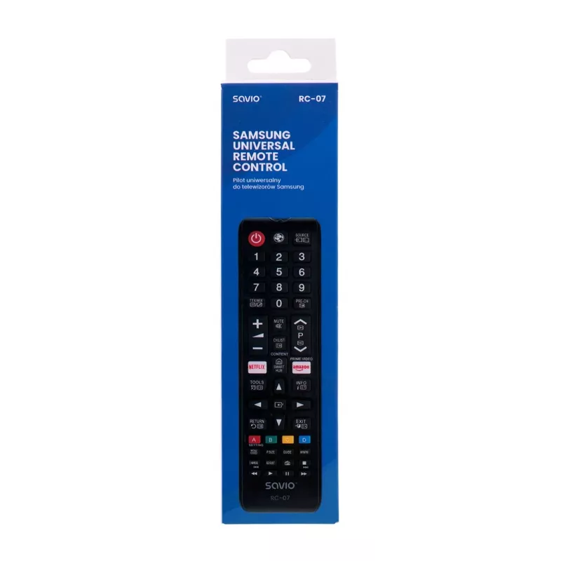 SAVIO nuotolinio valdymo pultas RC-07 Samsung televizoriams, IR belaidis, juodas, mygtukinis
