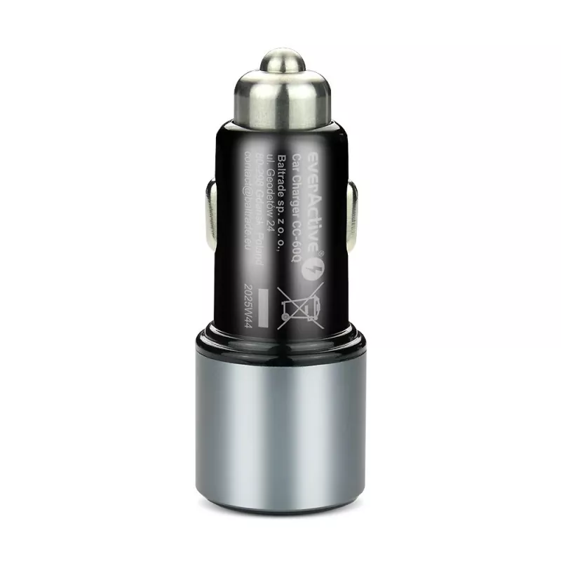 Automobilinis kroviklis everActive CC-60Q, QC3.0, iki 83W, USB maitinimo adapteris automobiliui