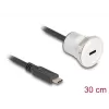 USB-C laidas DeLOCK 88183 0,3 m, juodas sidabrinis