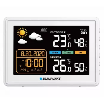 Oro stotelė BLAUPUNKT WS30WH – vidaus ir lauko temperatūros bei drėgmės matuoklis