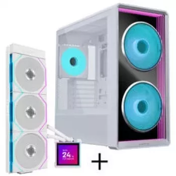 Lian Li LANCOOL 217 INF PC korpusas su HydroShift II LCD-S 360TL AiO aušinimo sistema - Baltas