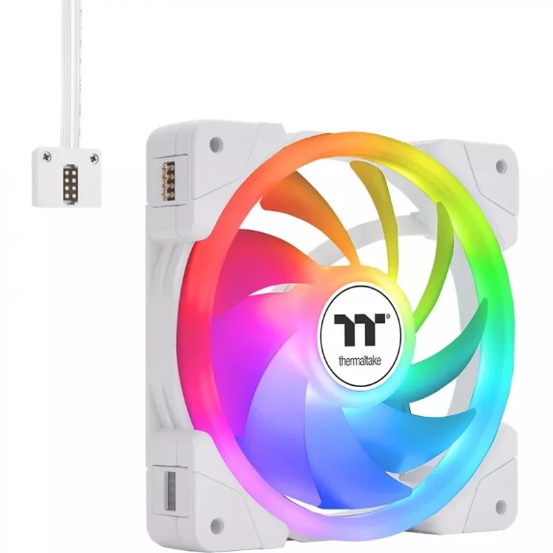 Thermaltake SWAFAN EX14 ARGB Sync kompiuterio ventiliatorių rinkinys, 3 vnt., baltas, TT Premium Edition, 140 mm