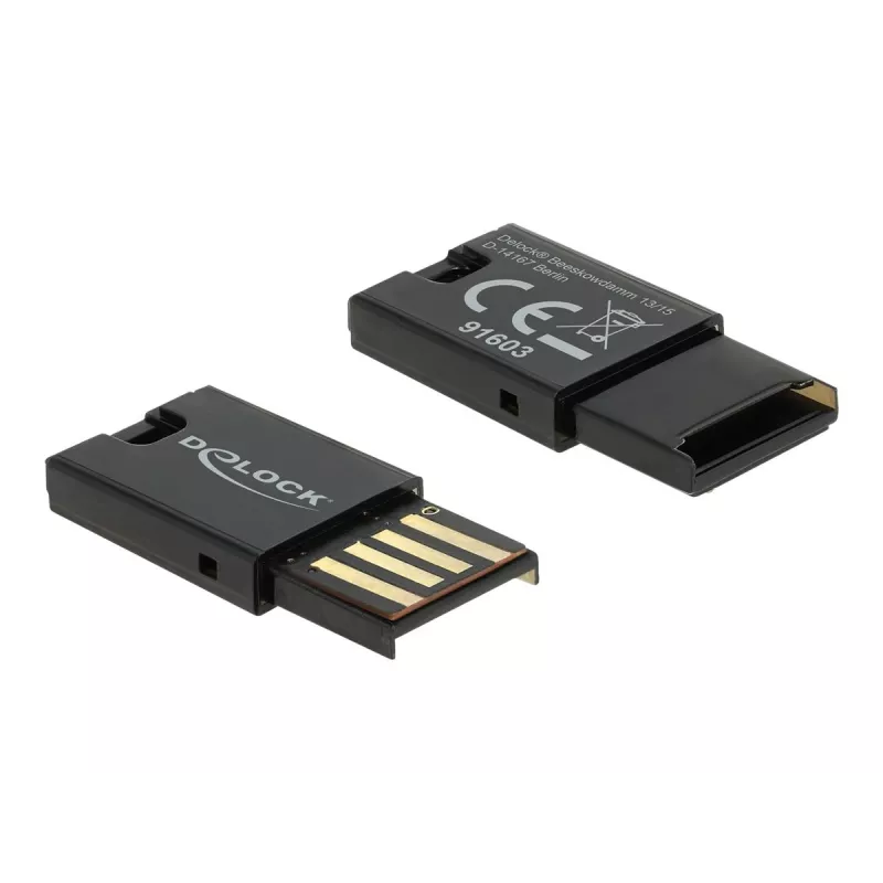 DeLOCK USB 2.0 kortelių skaitytuvas juodas MicroSD MicroSDHC MicroSDXC 480 Mbit/s