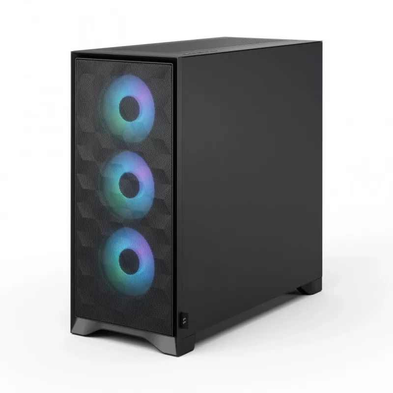 Fractal Design Pop 2 Air Black Solid – vidutinis kompiuterio korpusas (ATX, 3x 120 mm priekiniai ventiliatoriai)