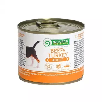 Šlapias šunų ėdalas Nature’s Protection Adult Beef and Turkey 200 g
