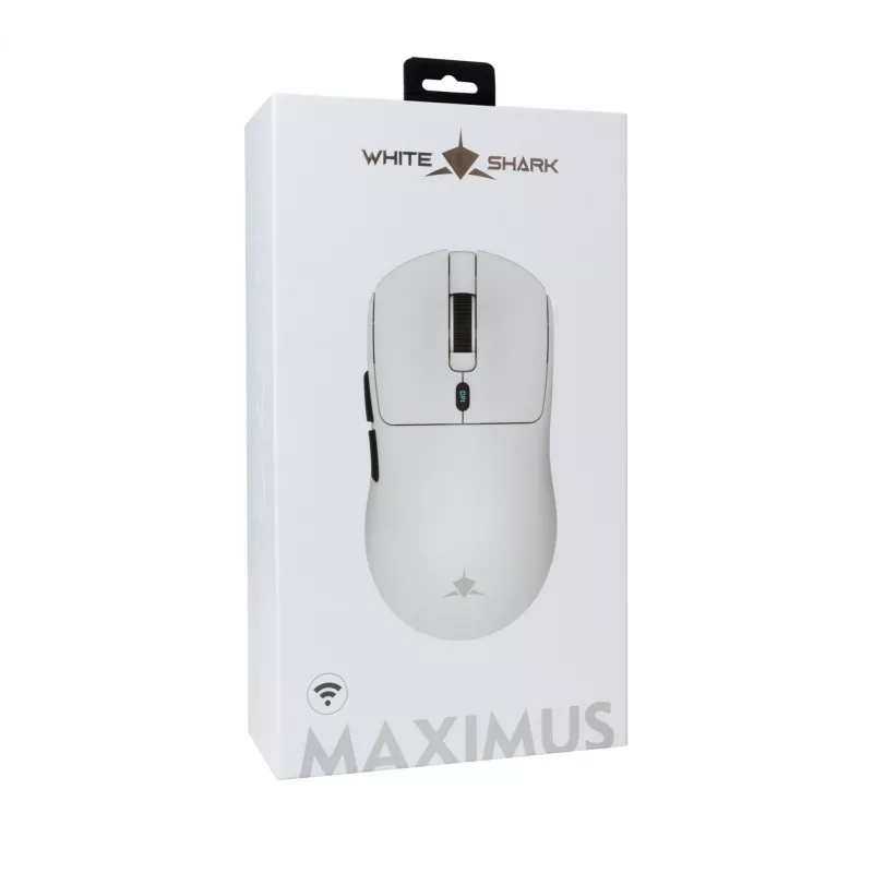 Pelė White Shark GM-9010 MAXIMUS White USB