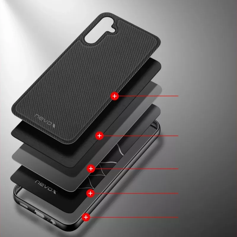 StyleShell NYLO dėklas Samsung Galaxy A15 5G / A15 4G, juodos spalvos