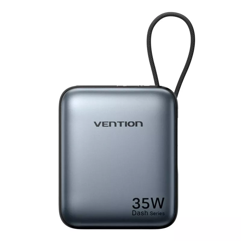 Power bank Vention FHEH0 LiPolimerinis 10000 mAh 35W USB-C Juodas