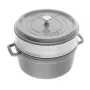 STAUB La Cocotte ketaus apvalus puodas su intarpu 40508-819-0 - 3,8 l, grafitas