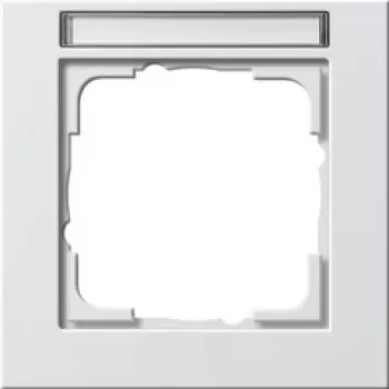 GIRA E2 balta sieninė plokštelė, termoplastikas, bevaržtė, 80,8×80,8×9,3 mm