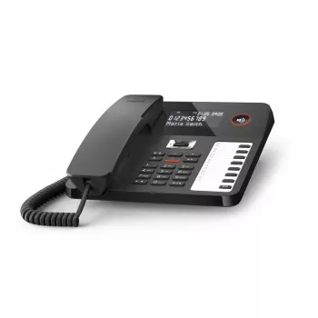 DECT telefono laidinis ragelis Gigaset DESK 800A, 200 kontaktų telefonų knyga, juoda