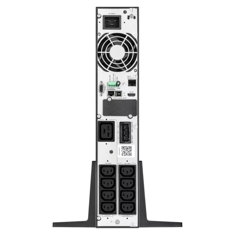 Nepertraukiamo maitinimo šaltinis UPS EVER Powerline RT PRO 3kVA 3kW stelažinis/bokštinis, dvigubos konversijos, 1 fazė, 200–240V išėjimas, 9× C13 lizdai, LCD, VRLA akumuliatoriai