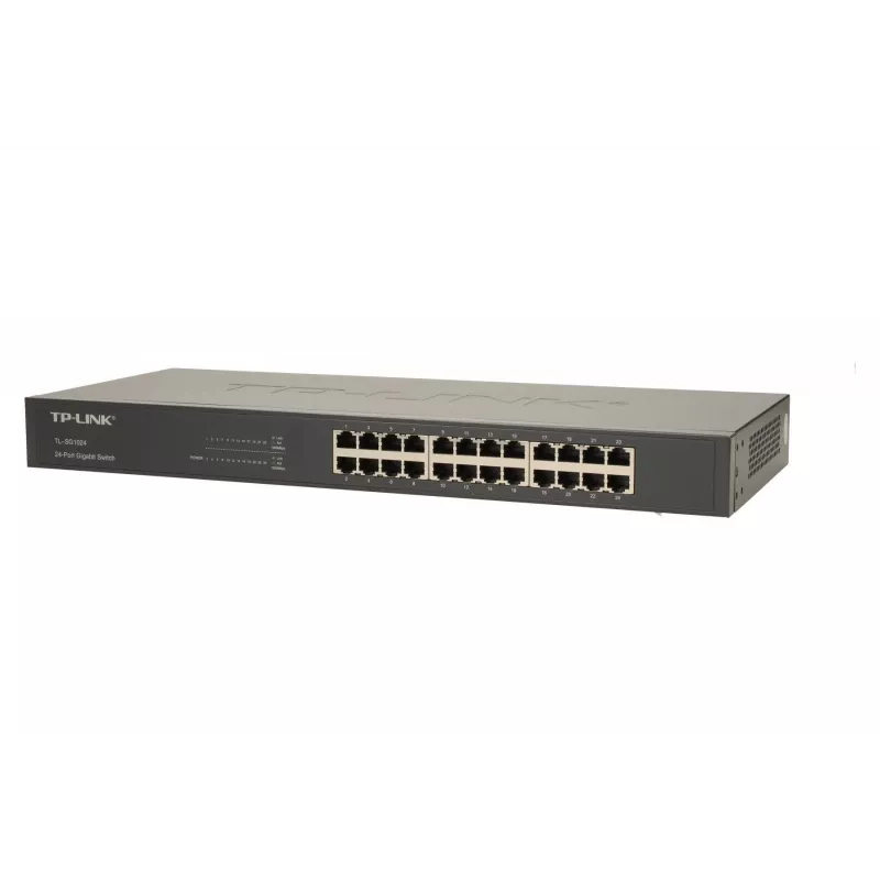 TP-Link TL-SG1024 24 prievadų gigabitas tinklo jungiklis (nesudėtingas, montuojamas į stelažą, 1U)
