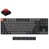 Klaviatūra Keychron K1 mechaninė 80% QWERTY anglų, USB + Bluetooth, LED foninis apšvietimas, Pilka