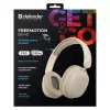 Belaidės ausinės DEFENDER EEMOTION B640 BEIGE – uždengiančios ausis, uždaro akustinio tipo, USB-C, AUX, 20–20000 Hz, 105 dB