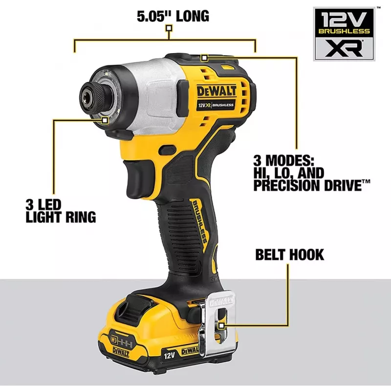 DeWALT DCF801D2-QW akumuliatorinis suktuvas / smūginis suktuvas
