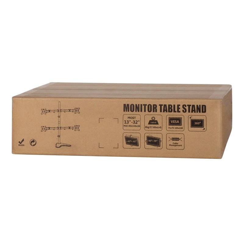Monitorų stovas LogiLink BP0046 81,3 cm (32 col.) Ant stalo Nerūdijantis plienas