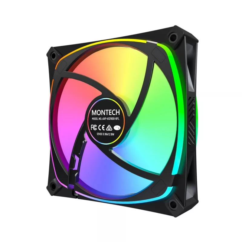 MONTECH AX120 PRO Black 120mm ARGB 3 rinkinys