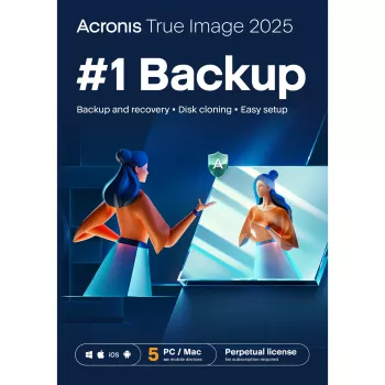Acronis True Image 2025 5 kompiuteriams ESD amžina licencija parsisiuntimui - Programinė įranga - Atsarginė kopija / glaudinimas