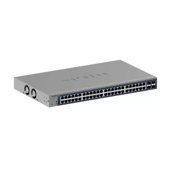 Valdomas Gigabit Ethernet jungiklis Netgear GS752TX, 48x RJ-45 10/100/1000, 10G palaikymas, 1U stovas, pilka
