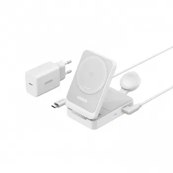 Anker MagGo 3-in-1 15W sulankstoma balta EU belaidė įkrovimo stotelė