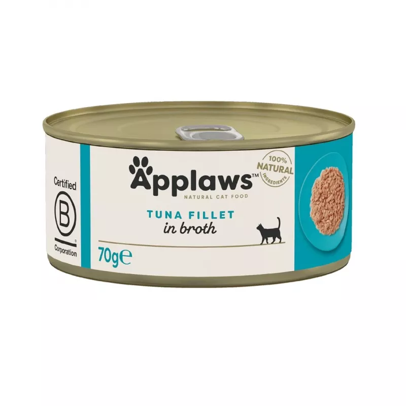 APPLAWS Tunio filė sultinyje – šlapias kačių ėdalas – 70g