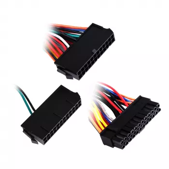 Maitinimo adapteris SILVERSTONE SST-PP10 — dviejų 24 kontaktų ATX jungčių į vieną 24 kontaktų ATX adapteris