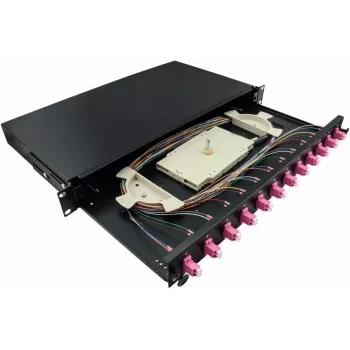 LogiLink F12LC4B - LC - Pilka - Metalinė - Montavimui į stelažą - 1U - 480 mm (F12LC4B)