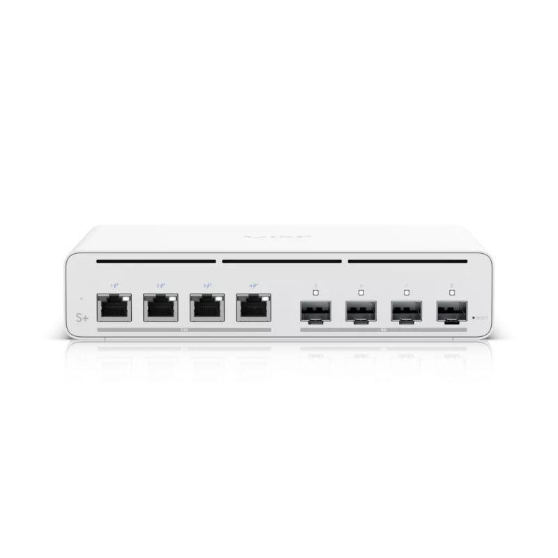UniFi UISP Switch Plus - valdomas tinklo jungiklis - 4 x 2.5GBase-T + 4 x 10Gb Ethernet S