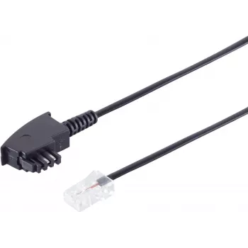 Telefono jungiamasis laidas ShiverPeaks 70002-0.5 — TAE-F kištukas į RJ45 kištuką, 0,5 m