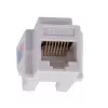 Keystone modulis LANBERG KSU6-1090, Cat6 U/UTP plokščias, RJ-45 vyriškas į LSA moterišką, AWG 22/26, 14,5×16,1 mm, baltas