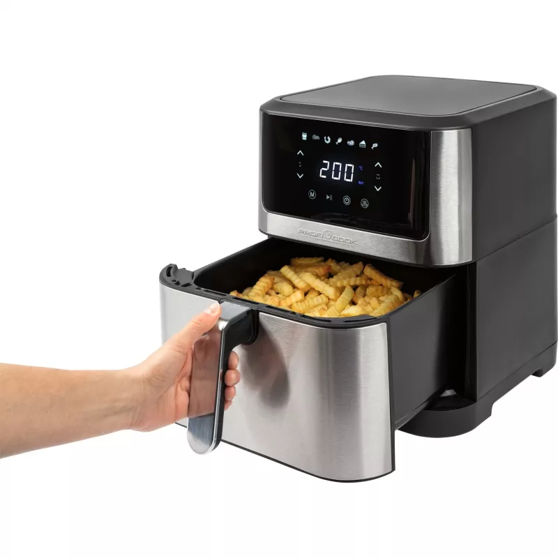 ProfiCook PC-FR 1269 H karšto oro gruzdintuvė 8 L 1800 W juoda, nerūdijantis plienas