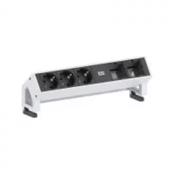 Prailginimo blokas Bachmann Desk 2 0,2 m 3 AC lizdai Juoda Balta