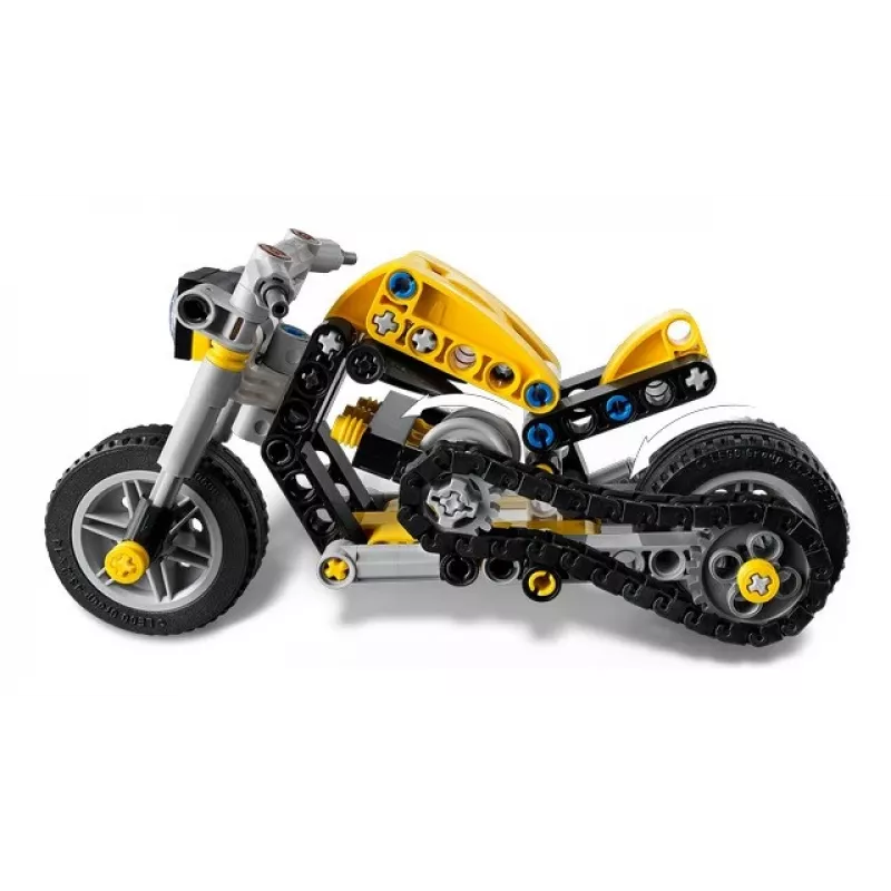 LEGO TECHNIC 42225 Geltonas motociklas