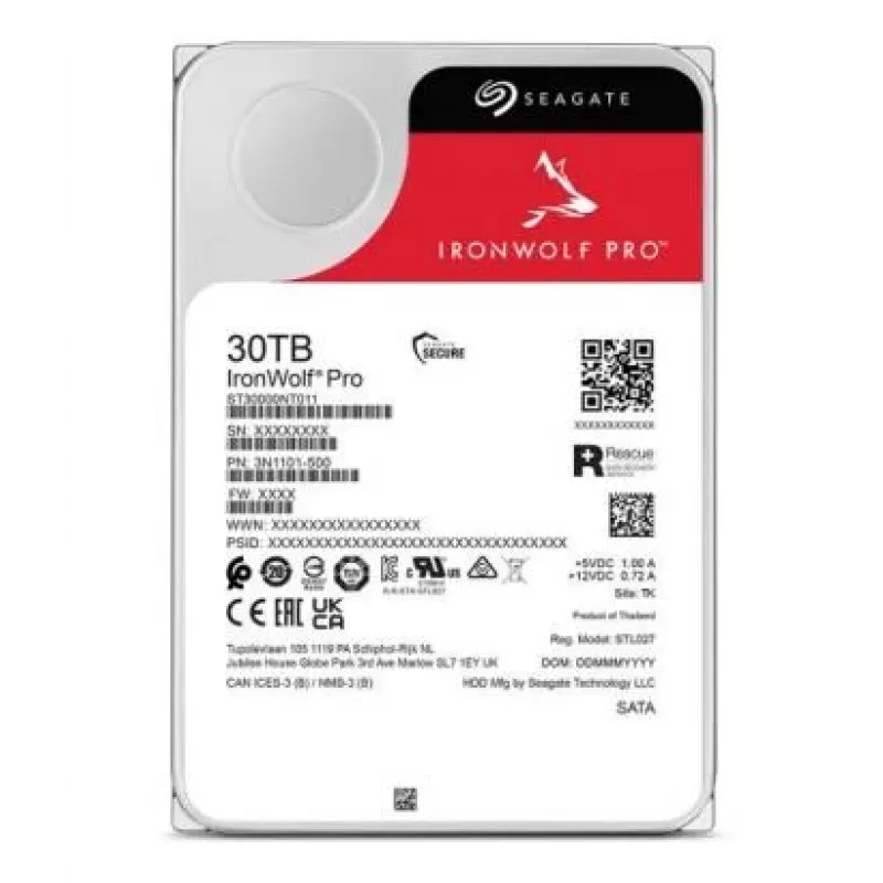 Seagate IronWolf Pro ST30000NT011 vidinis kietasis diskas 30 TB 7200 RPM 512 MB 3.5 colio SATA III