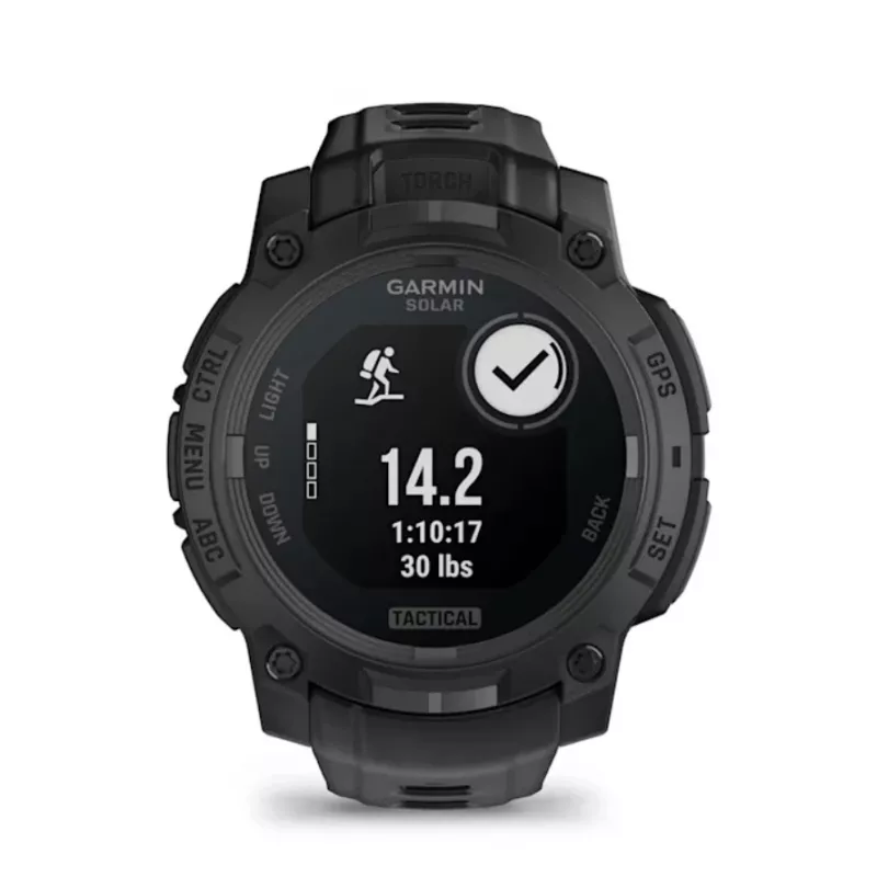 Išmanusis laikrodis GARMIN Instinct 3 45mm Solar Tactical Edition Black — 45 mm, saulės įkrovimas, GPS, širdies ritmo matuoklis