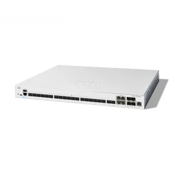 Valdomas tinklo jungiklis Cisco Catalyst C1300-24XS L2/L3, 480 Gbit/s, RJ-45/USB-C konsolė, 16 000 MAC, pilkas, 4,15 kg