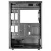 PC korpusas TACENS Mars Gaming MC-XO Midi Tower juodas — ATX/Micro-ATX/Mini-ITX, maitinimo blokas apačioje, 1×120 mm galinis ventiliatorius, palaiko iki 328 mm vaizdo plokštę