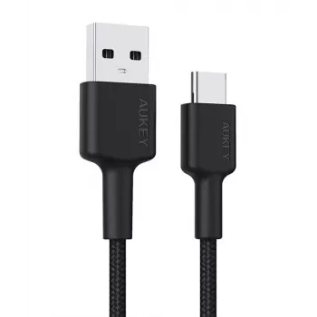 USB-C į USB-A laidas Aukey CB-CA2, nailono pintas, Quick Charge 3A, 1 m