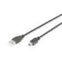 Digitus ASSMANN USB laidas, USB A (vyriškas) – Mini USB B (vyriškas), 1 m, juodas (AK-300108-010-S)