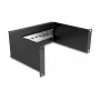 Rack bėgelis DeLOCK 10 colių DIN bėgio plokštė 2U juoda Metalinė 180mm