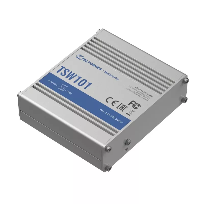 Teltonika TSW101 jungiklis 5xGbE Ethernet 4xPoE+