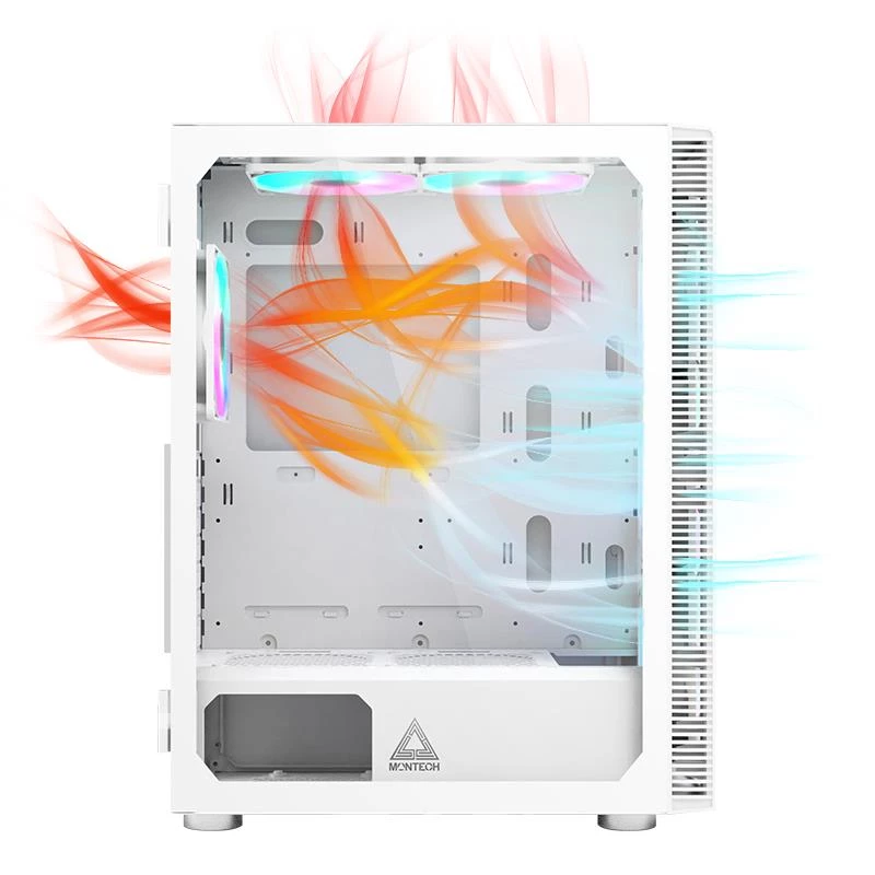 PC korpusas Montech X3 GLASS Midi Tower baltas