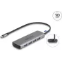 USB Hub DeLOCK 64293 Type-C 10000 Mbit/s Pilka