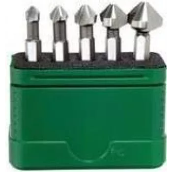 Wiha įgilintuvų grąžtų rinkinys 5 vnt. 6,3 mm, 8,3 mm, 10,4 mm, 12,4 mm, 16,5 mm HSS 28027 1/4 (6,3 mm) 1 rinkinys (28027)