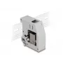 DeLOCK DIN bėgelio adapteris RJ45 lizdas – RJ45 lizdas Cat.6A pilka