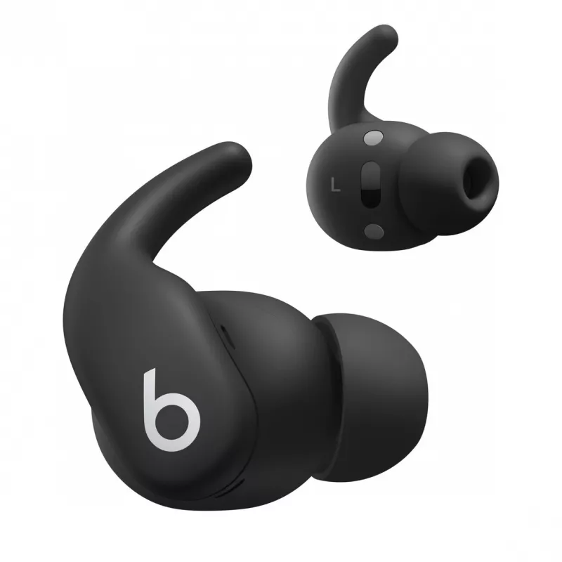 Belaidės ausinės į ausį Apple Powerbeats Fit – IPX4 atsparios vandeniui, ANC, Bluetooth 1 klasė, 7 h atkūrimas (30 h su dėklu), lietimo valdymas, juodos
