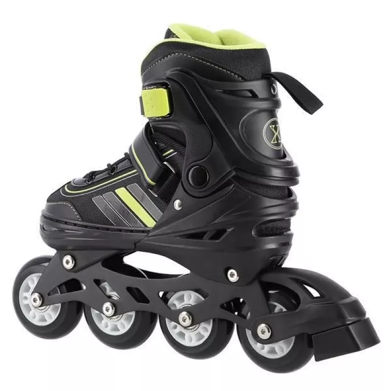 Nils Extreme NH18191 2IN1 riedučiai JUODA/LIME DYDIS L (39-43) su keičiamais ledo ritulio pačiūžų peiliukais
