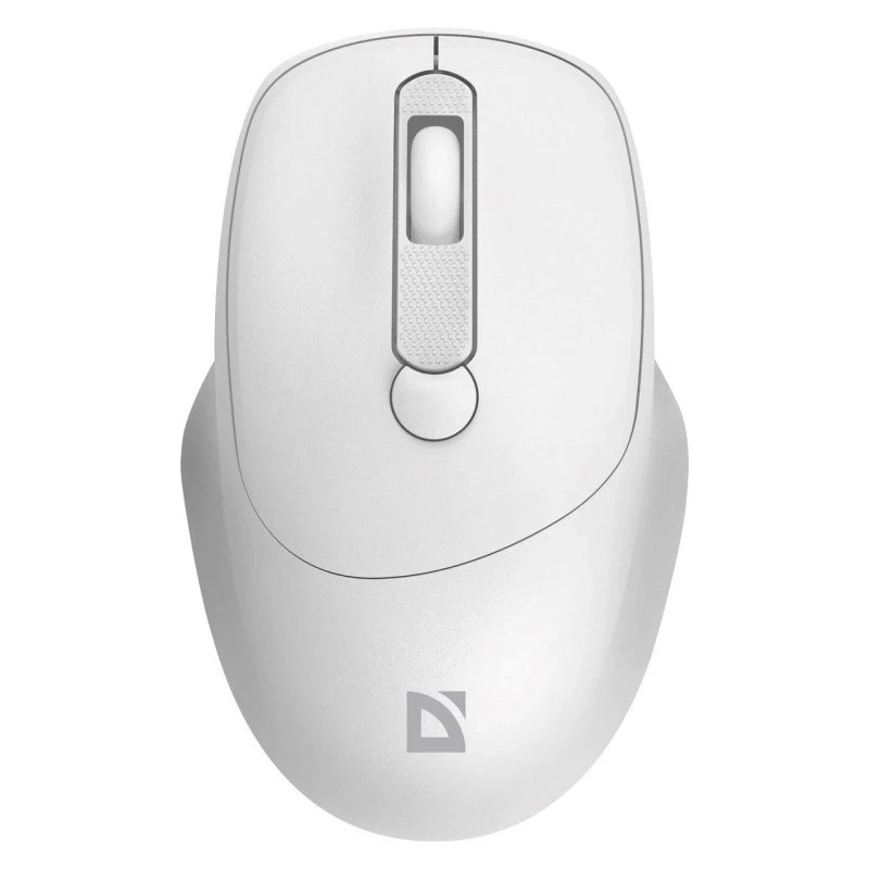 Belaidė pelė DEFENDER 52297 Silent Click – ambidekstrinė, 2,4 GHz nano USB, 1600 DPI, balta