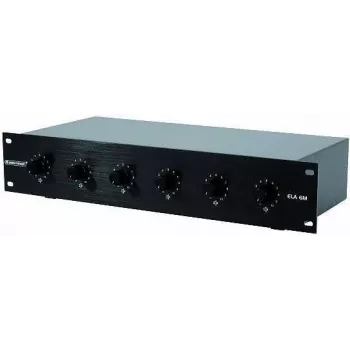 Omnitronic ELA 6M-Zonen LS-Regler 5W juodas – 6 zonų garso lygio valdiklis, 5 W